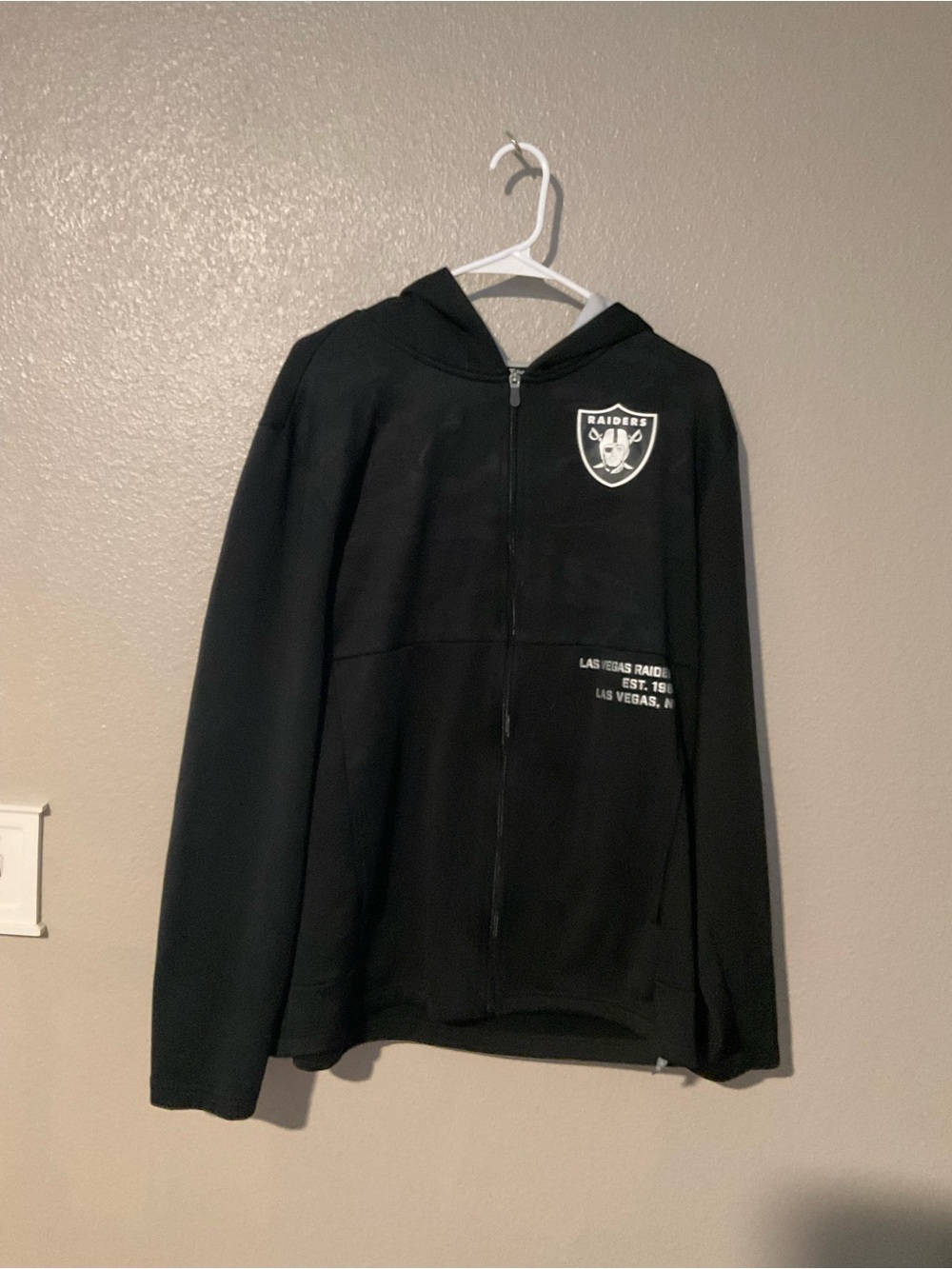 Riders by Lee Black Raiders Zip-Up Hoodie with Gray Logo